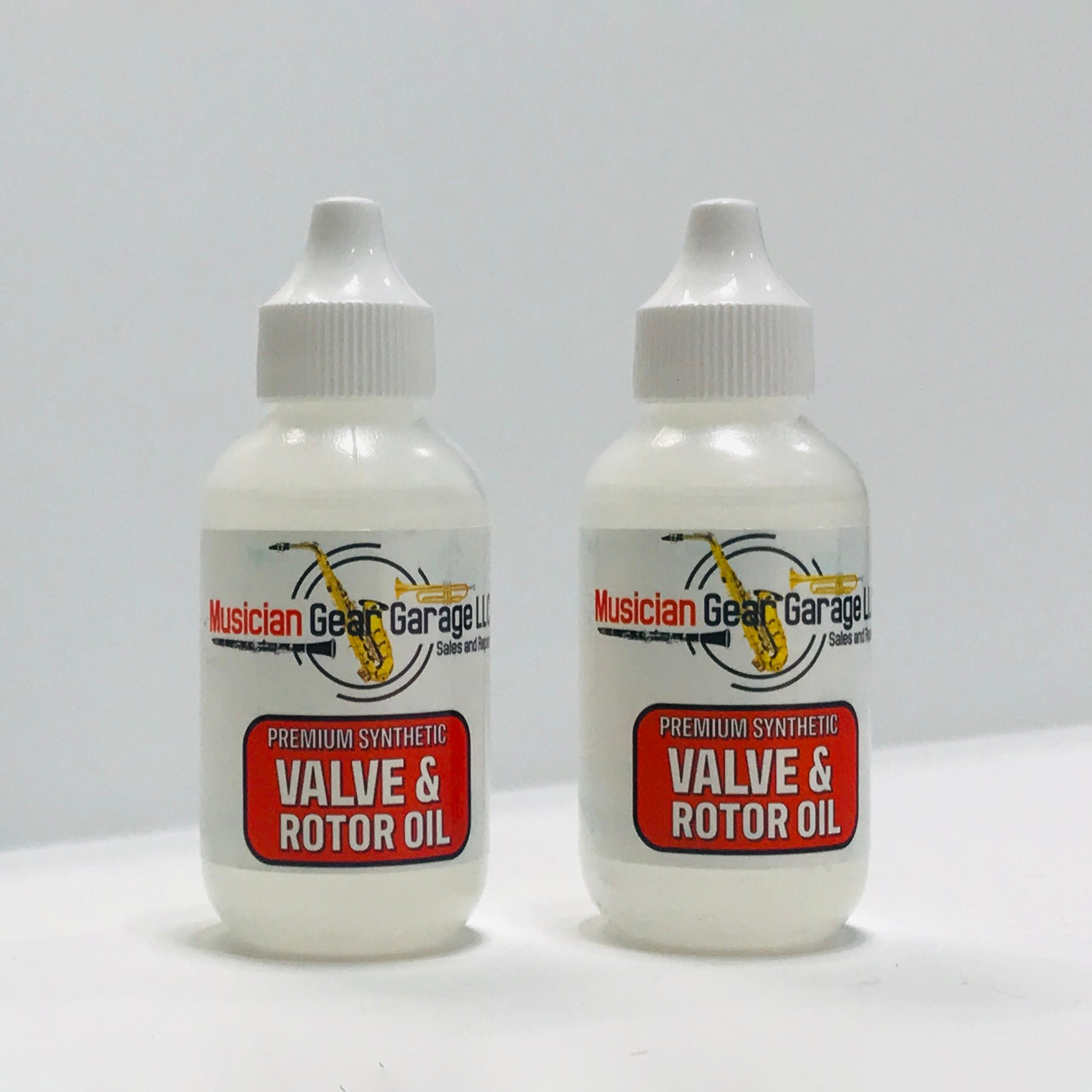 Premium Synthetic Valve & Rotor Oil Light 2 bottles Musician Gear Garage  2oz