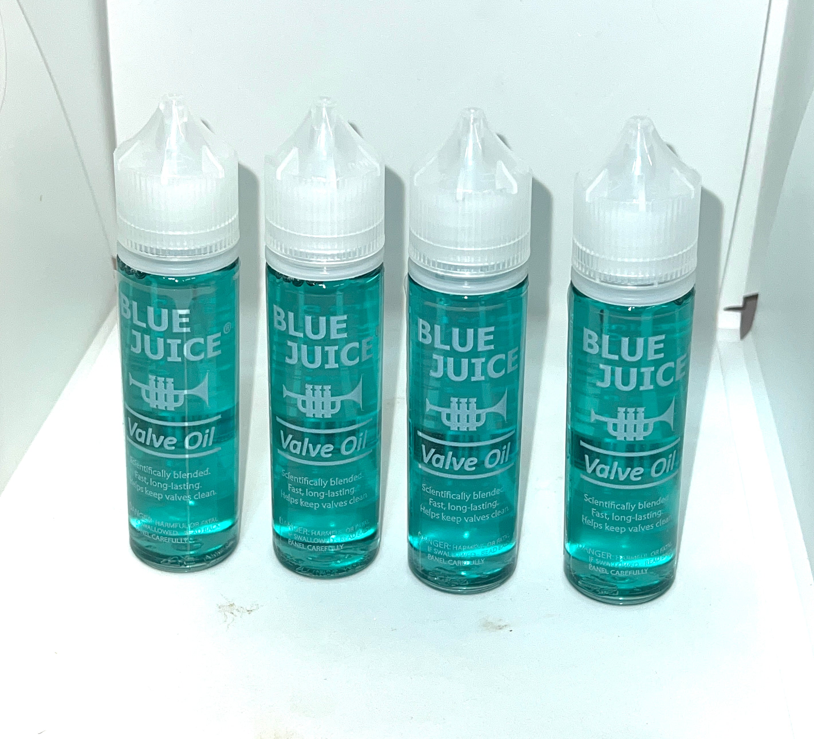 Blue Juice Valve Oil 4 Bottles 2 oz Fast Action Piston Trumpet Brass