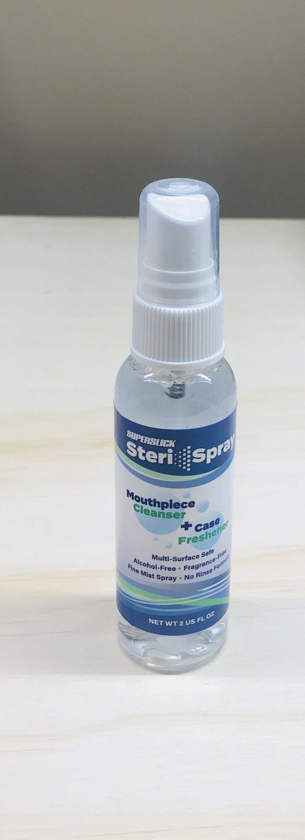 Superslick Steri Spray Sanitizer spray fine mist no rinse formula 2 oz