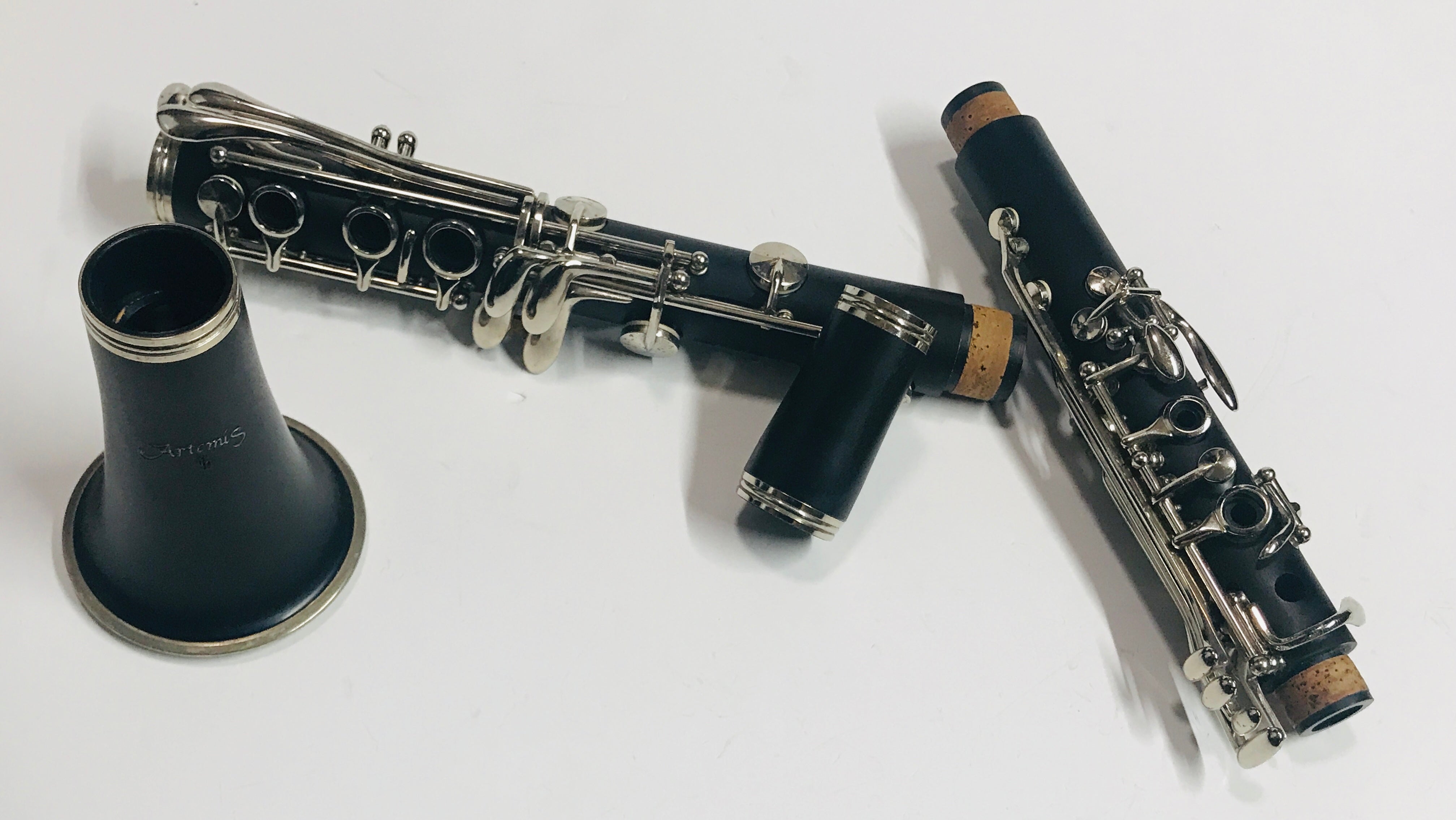 Trevor James Clarinet Artemis Plastic Student recently serviced plays well USED