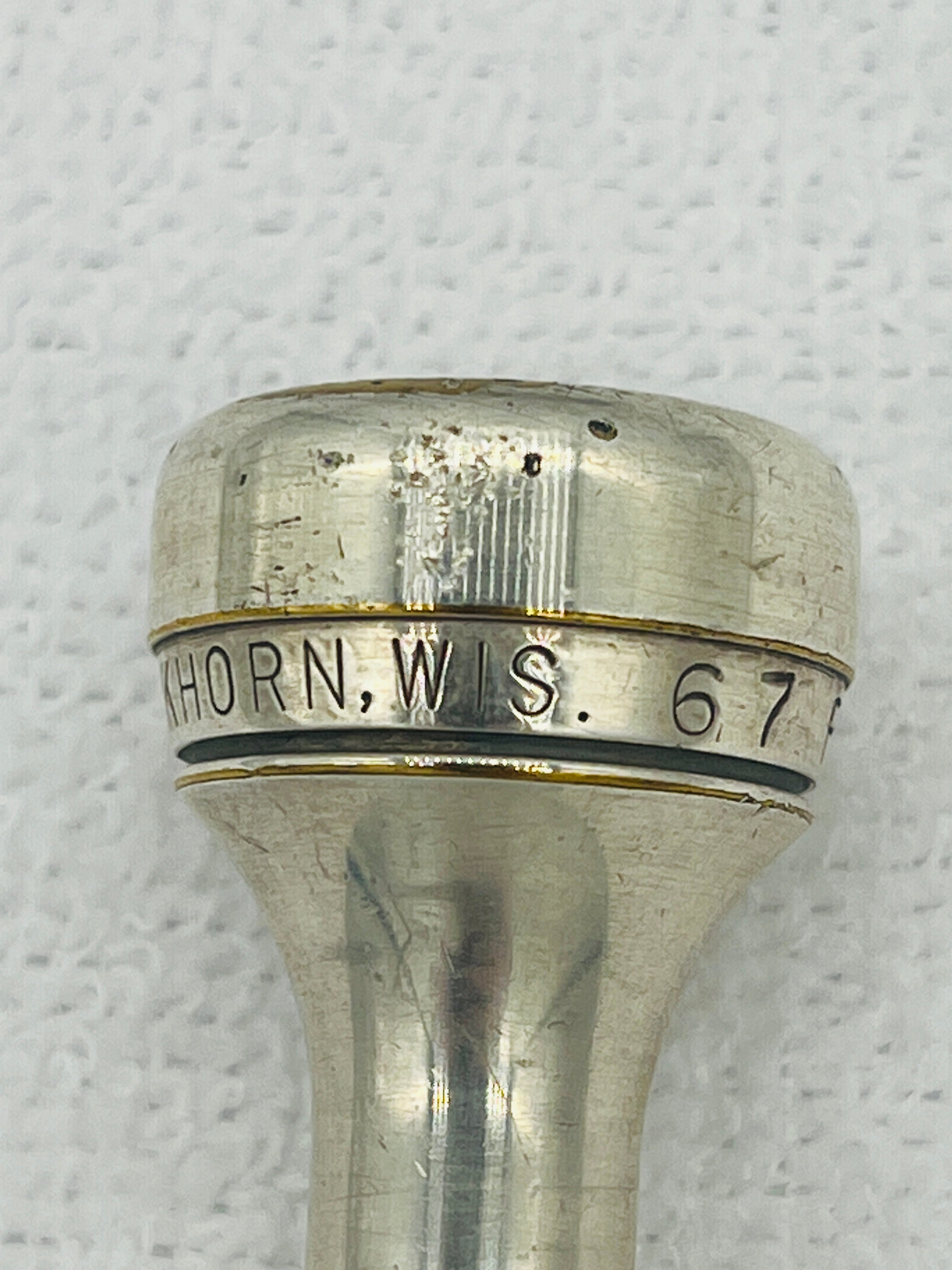 Frank Holton & Co. 67 Trumpet Mouthpiece Elkhorn, Wis. USA USED